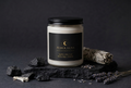Sacred Release ritual soy candle with white sage and dark botanicals — Áurea Luna